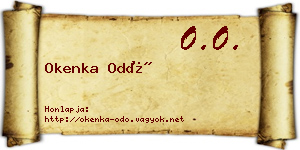 Okenka Odó névjegykártya