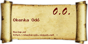 Okenka Odó névjegykártya